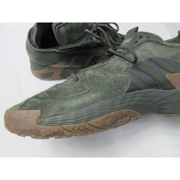 Men\'s Size 13.5 Adidas Originals Streetball Olive Green Suede Shoes EF6989 main image 13